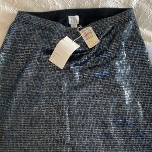 NWT TSE cashmere and sequin skirt M $1495 medium navy blue from Neiman Marcus